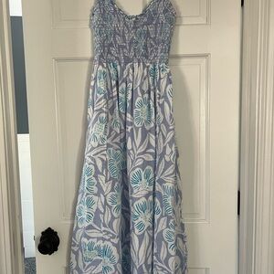 Free People Blue and White Floral Dress
